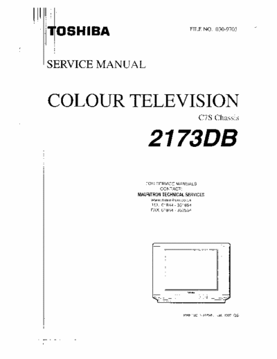 TOSHIBA 2173DB Service manual